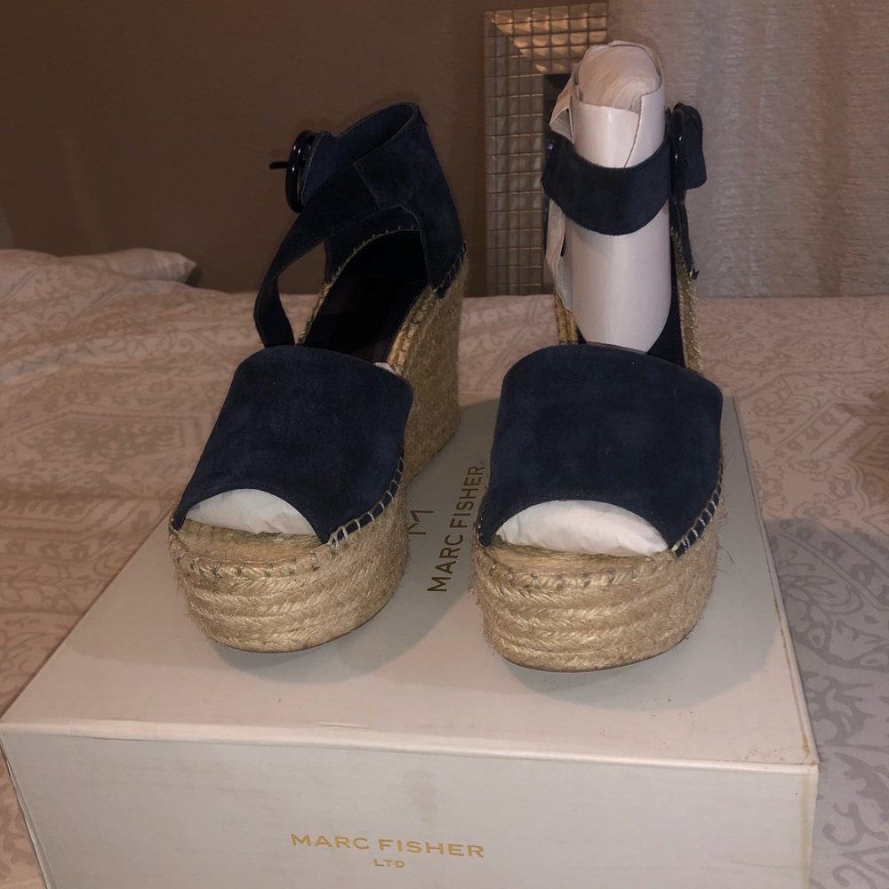 Slightly  worn Marc Fisher wedges